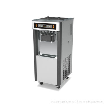 Colorful Dispaly Floor Model Soft Serve Yogurt Ice Cream Machine 3 Flavors Cone Counting System And Automaticly Cooling